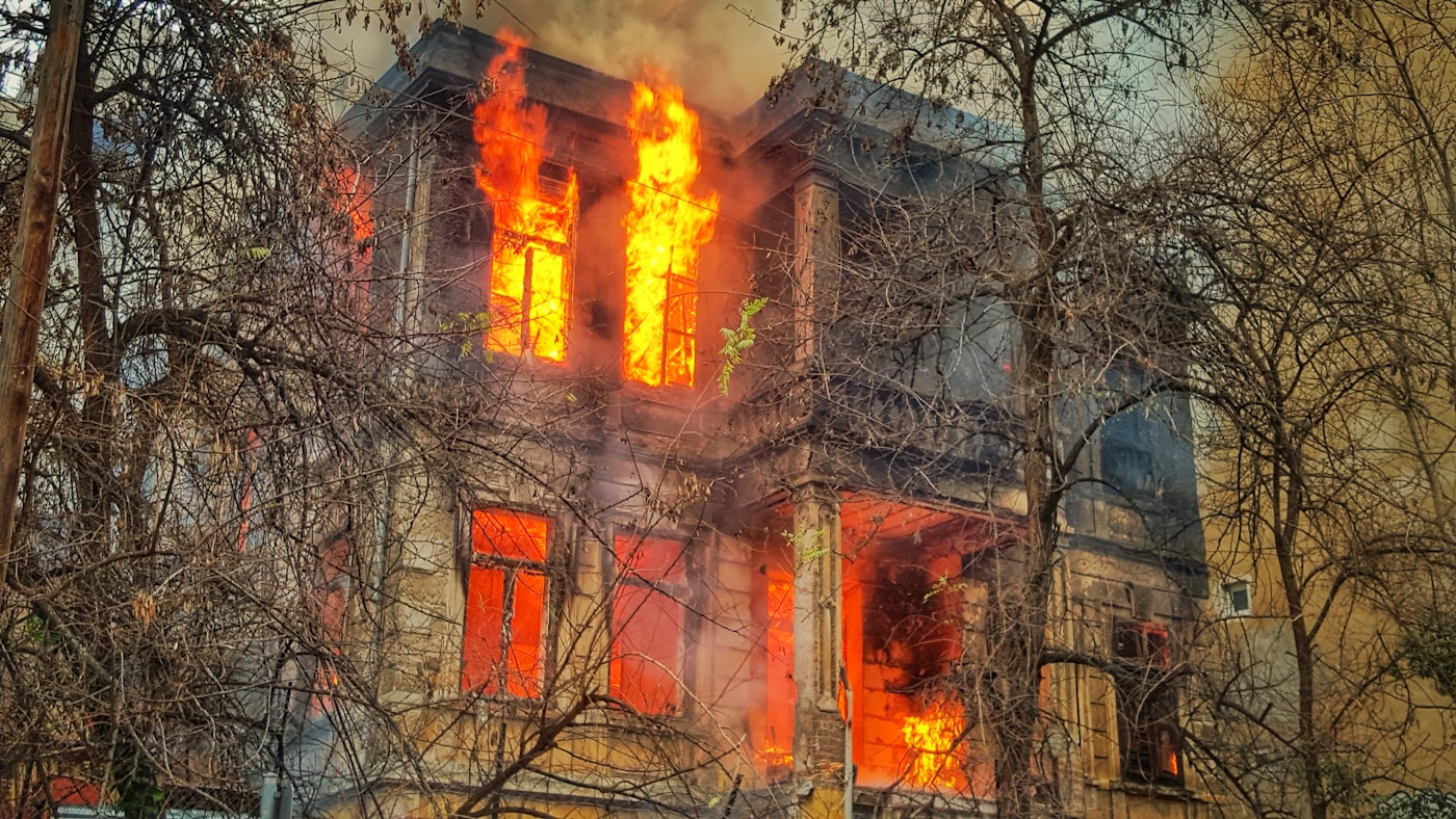Fire and smoke damage to a property