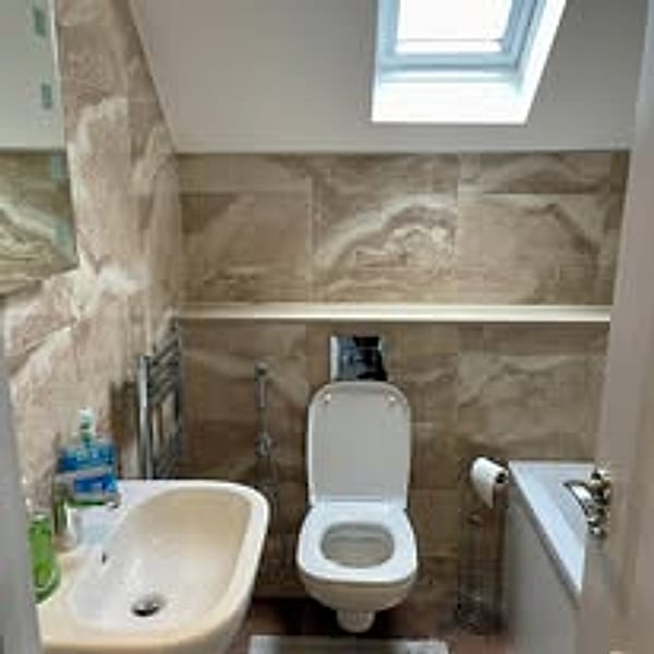 Clean modern bathroom